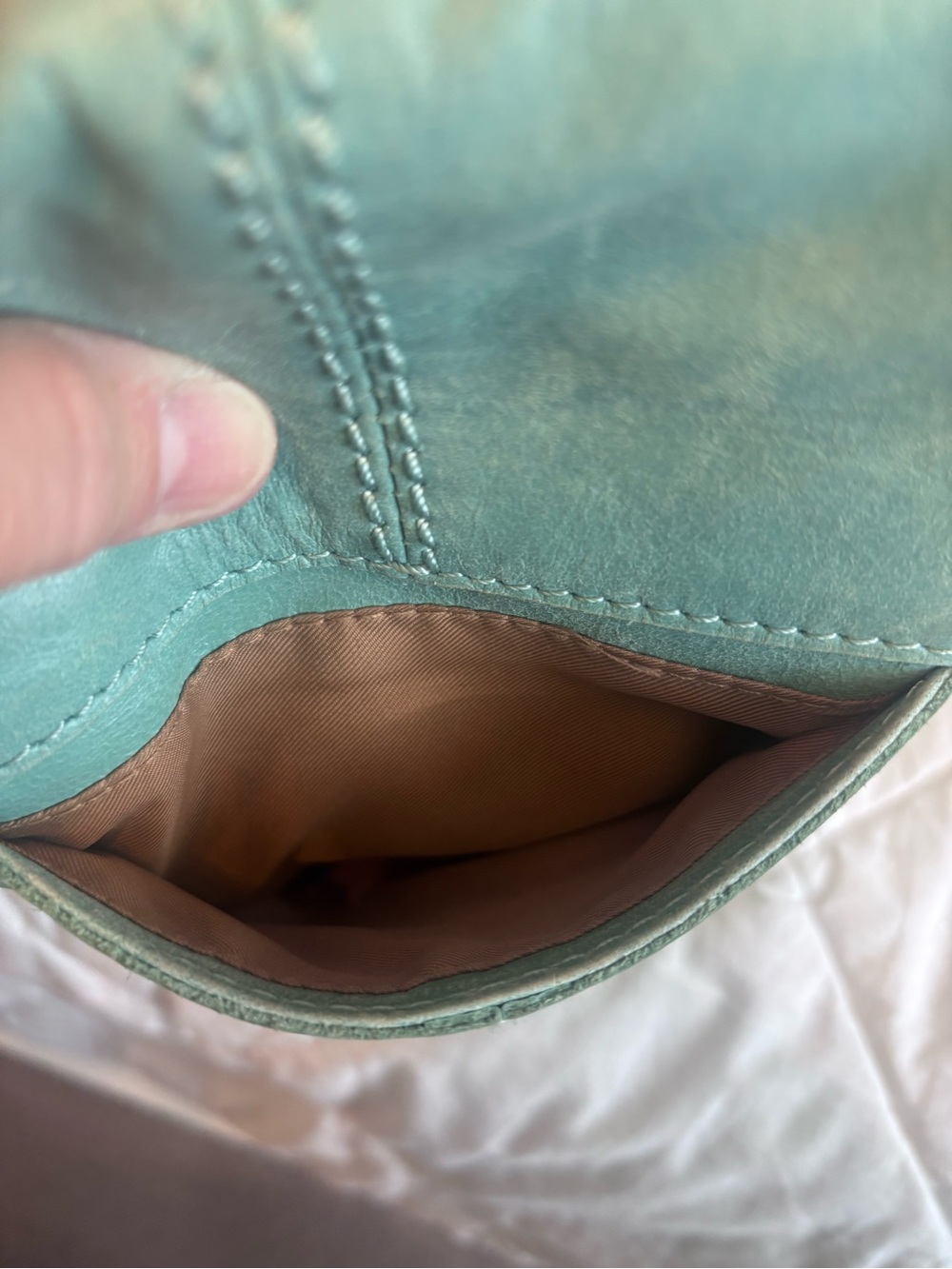 The Sak Mint Green Leather Crossbody with Tassel and Stud Accents - Picture 8 of 16